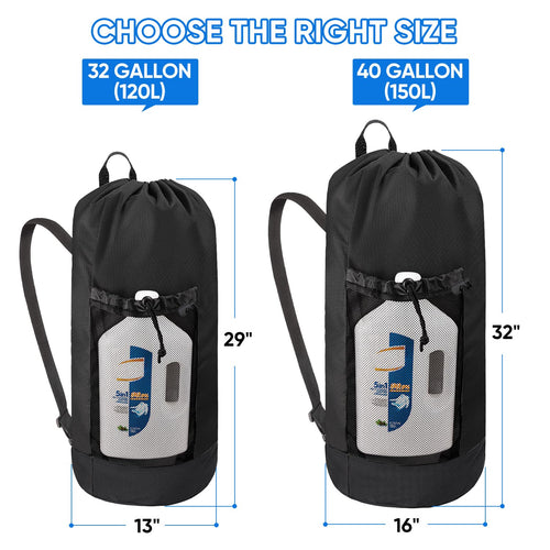 120L Oxford Laundry Bag Backpack with Shoulder Straps T3444
