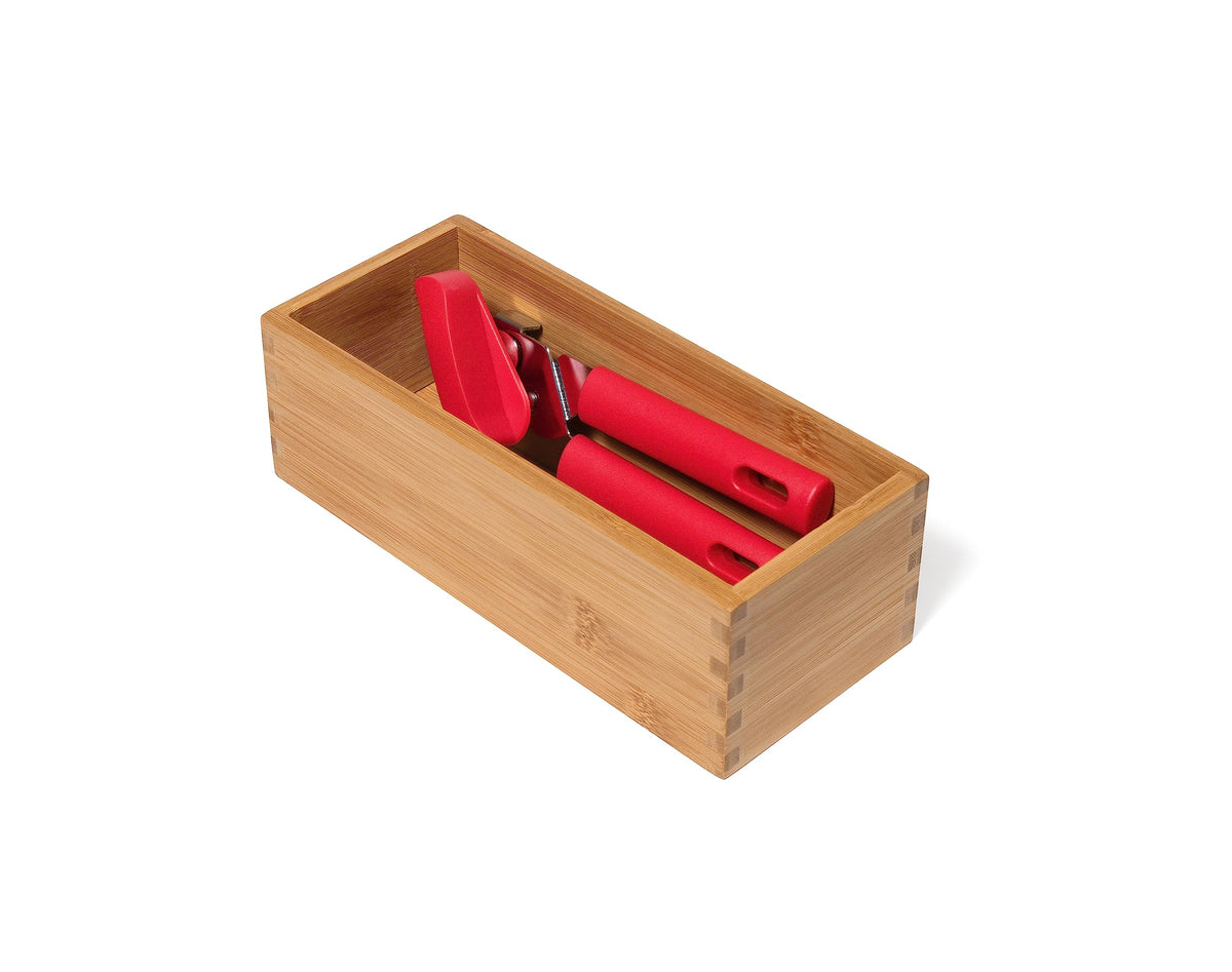 Bamboo Wood Utensil Holder Storage Box O93794