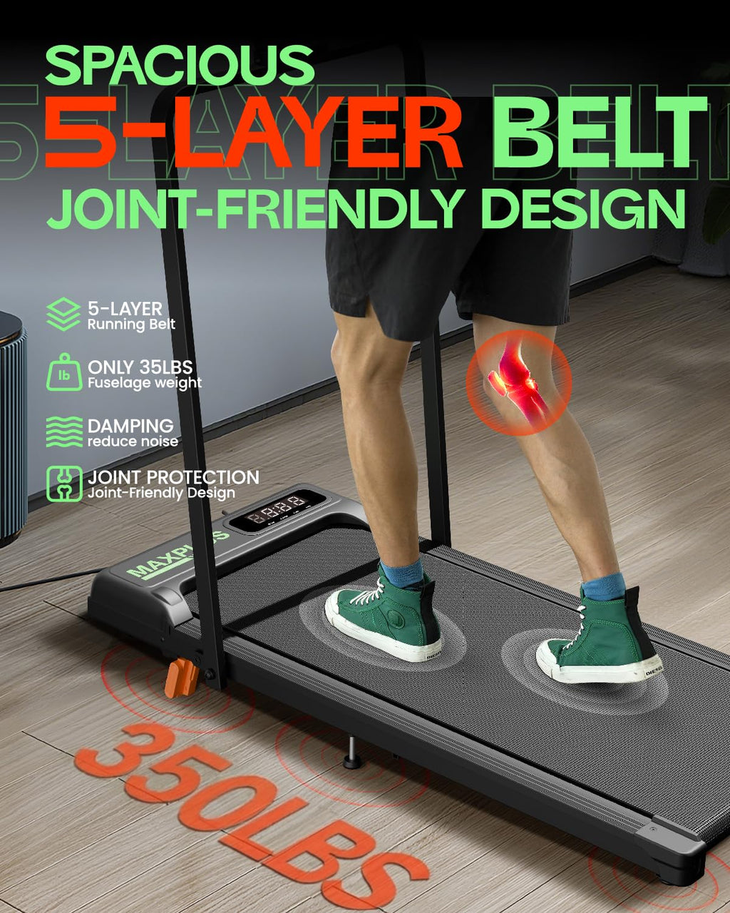 Folding Walking Pad with Incline, 2 in 1 Portable Under Desk Treadmill F129