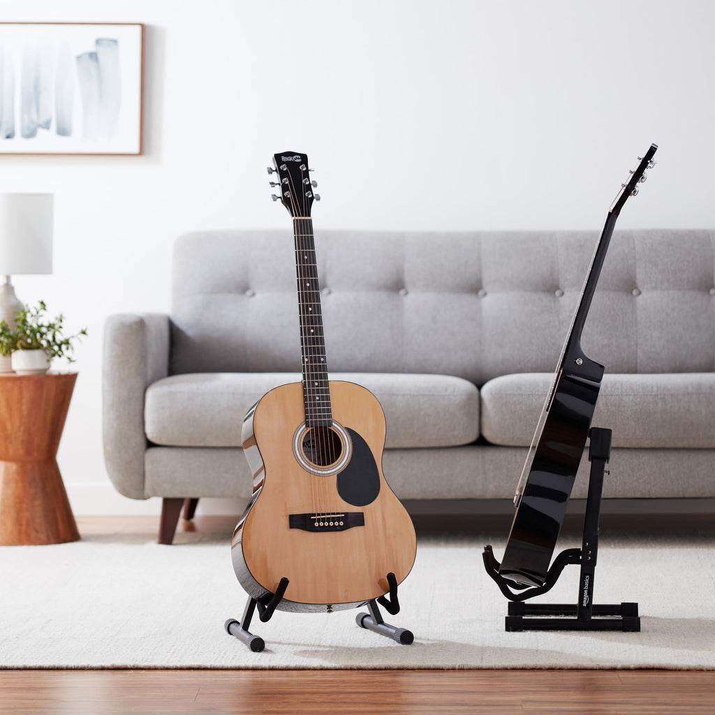 Adjustable Folding Guitar Stand with Padded Foam, Black J1773
