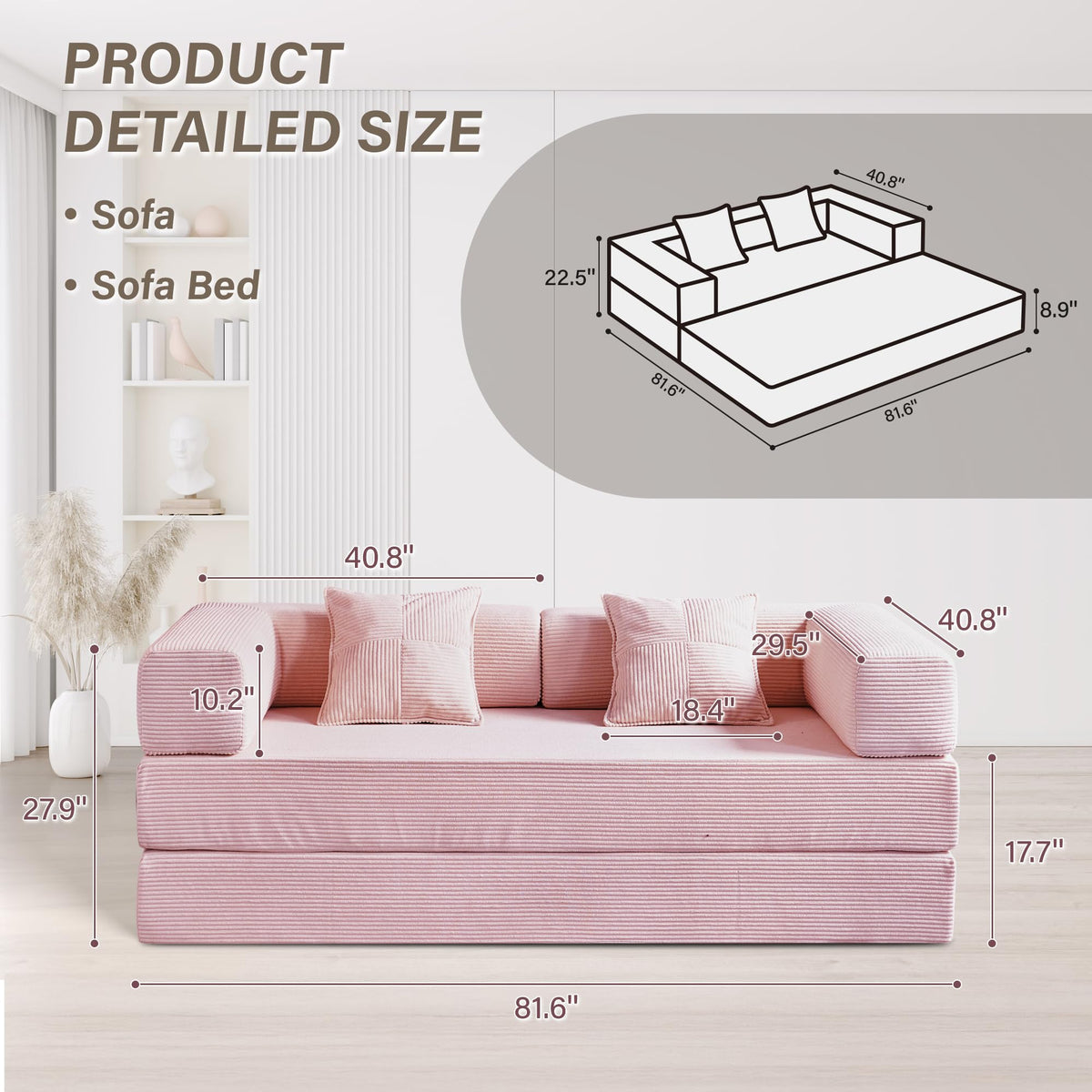 Foldable Sofa Bed V14170