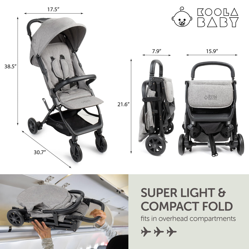 Lightweight Compact Travel Stroller with Canopy, Storage Basket & Recline N78781