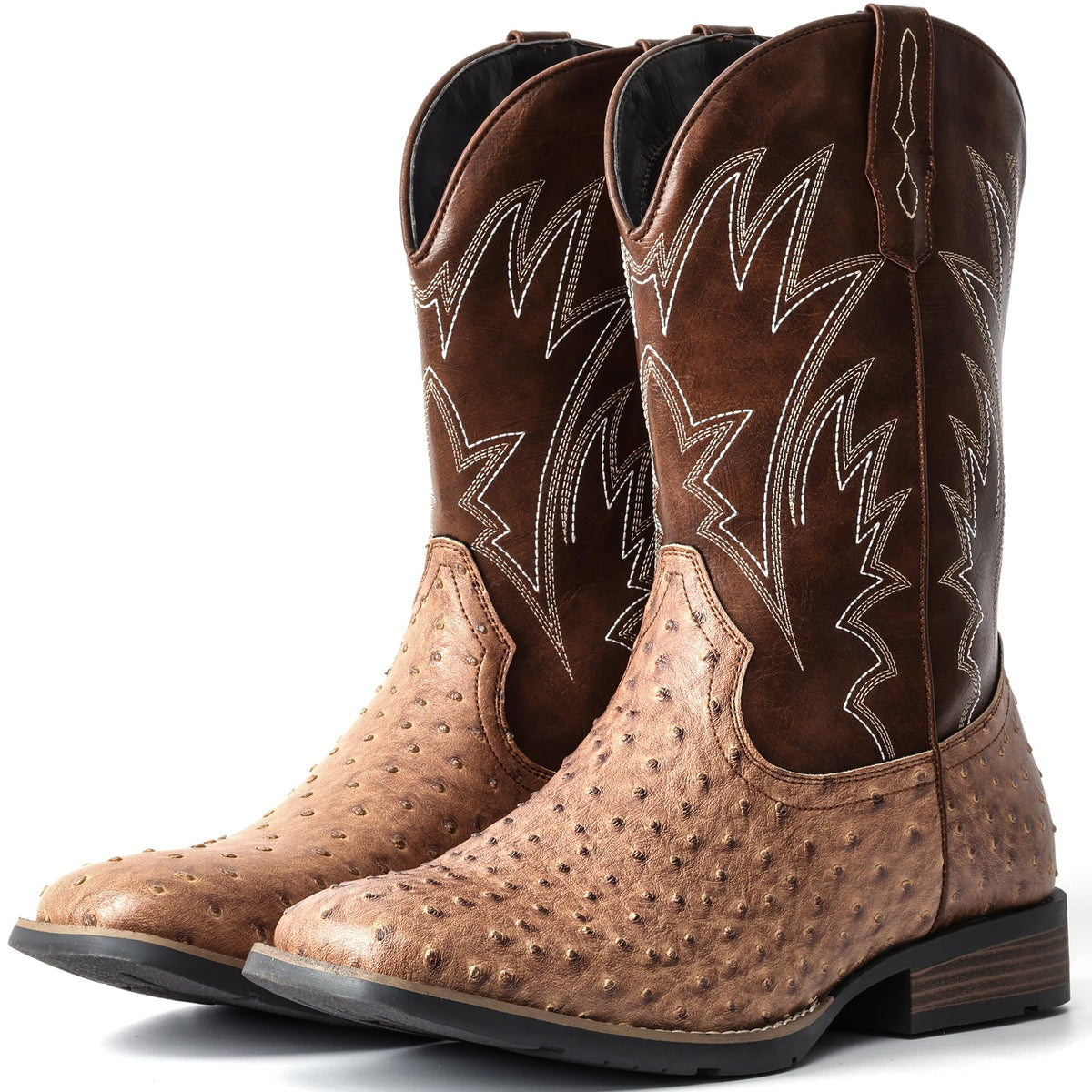 Cowboy Boots for Men Western Ostrich Embroidered Pull On Boots G706936