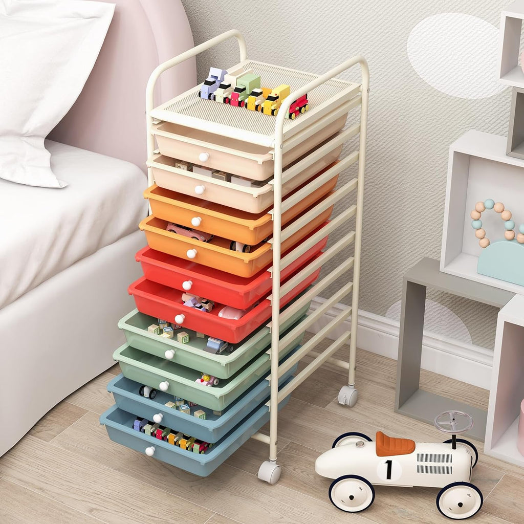 10 Drawer Rolling Cart P103005