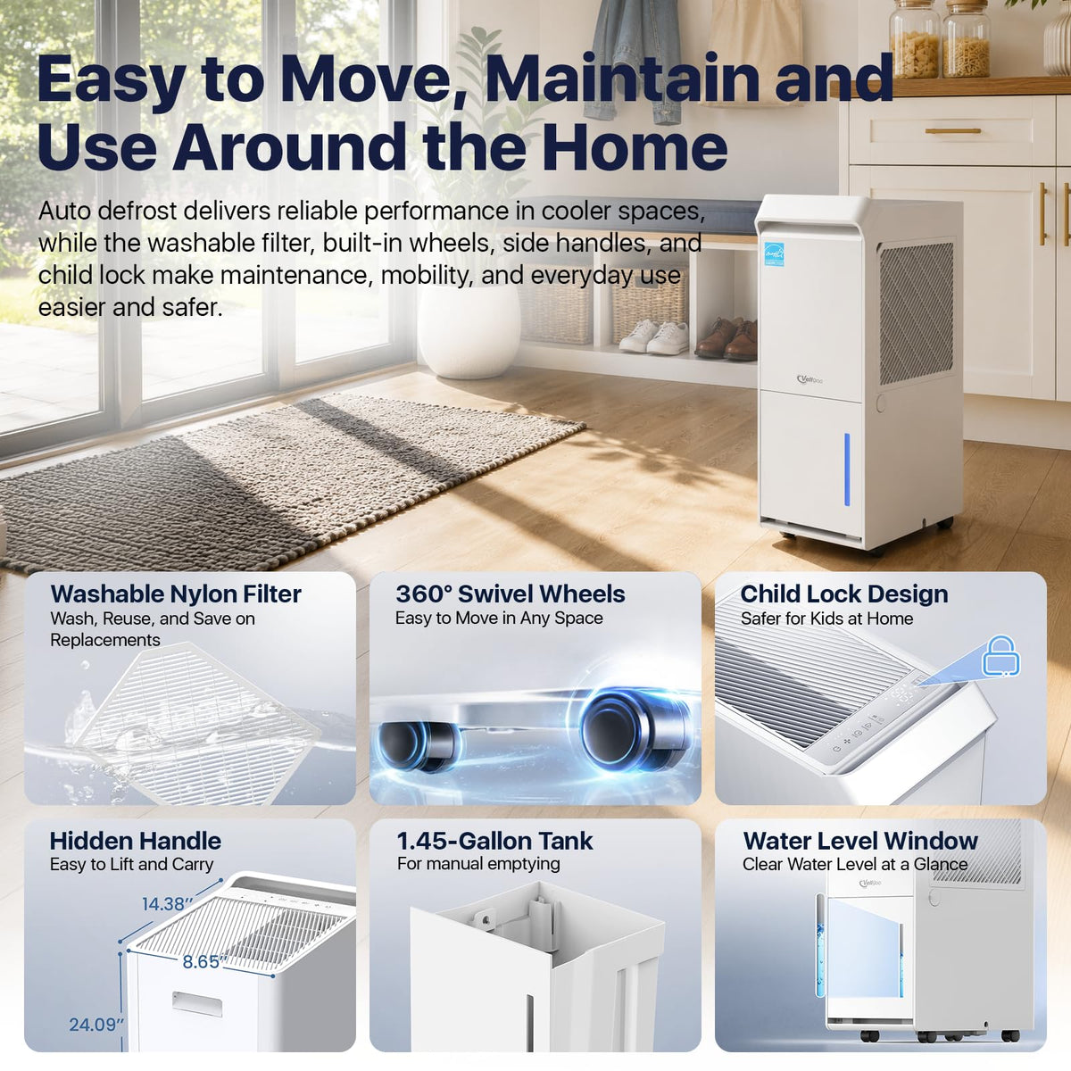 100 Pint/Day Dehumidifier Q76411