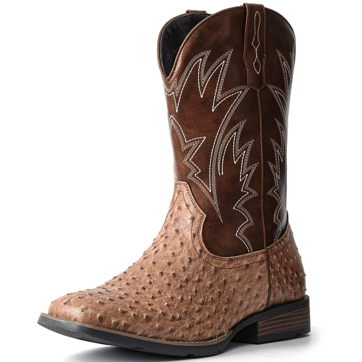 Cowboy Boots for Men Western Ostrich Embroidered Pull On Boots G706936