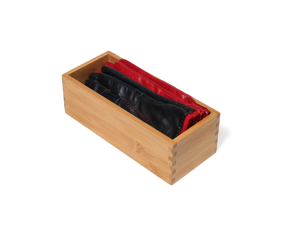 Bamboo Wood Utensil Holder Storage Box O93794
