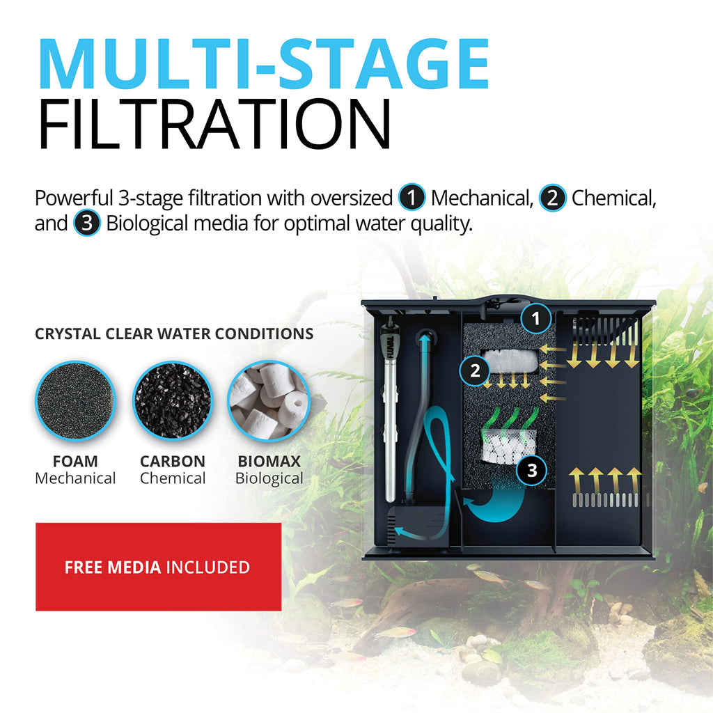 15 Gallon Nano Glass Aquarium Kit V1614