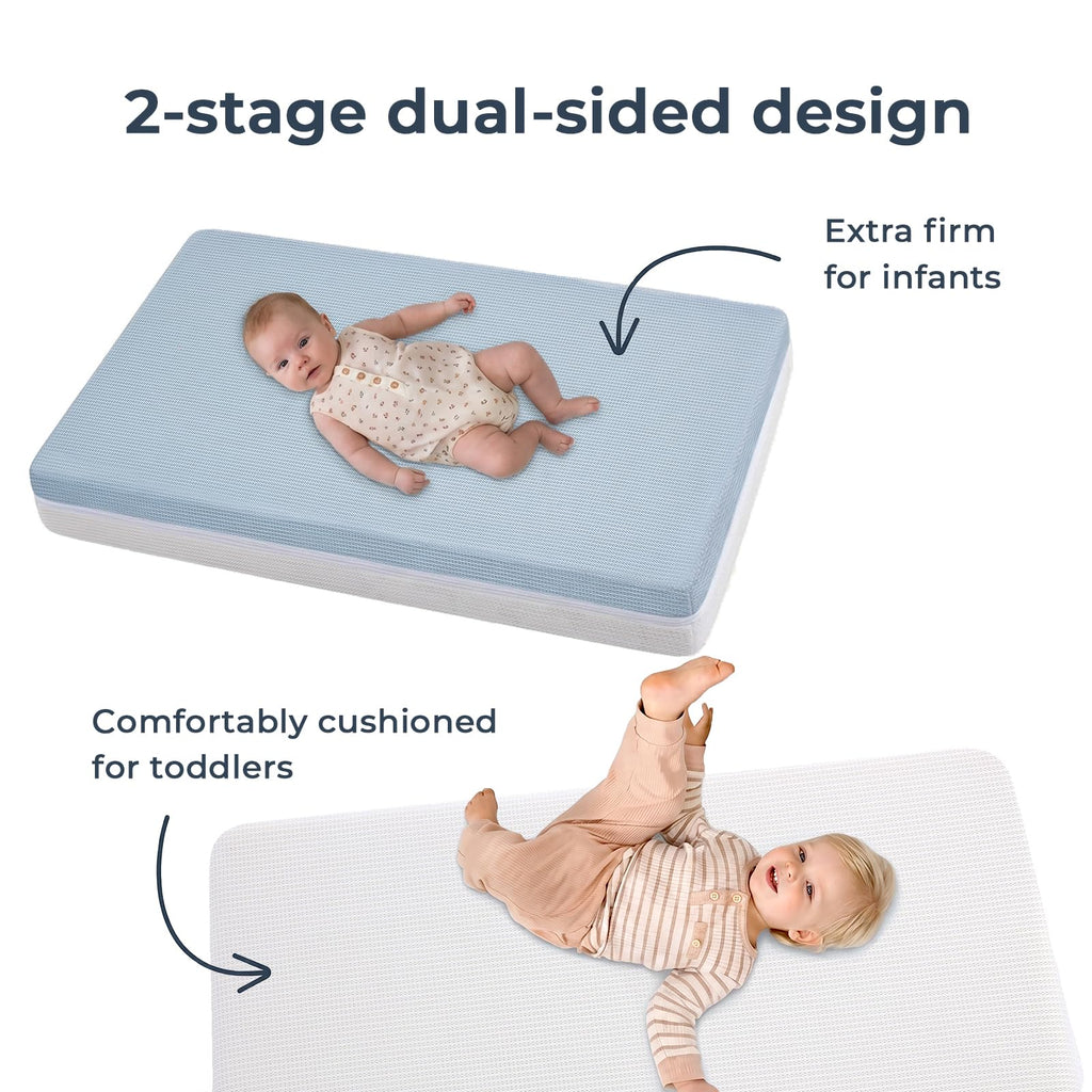 2-Sided Mini Crib Mattress 38"x24"x4" H4603
