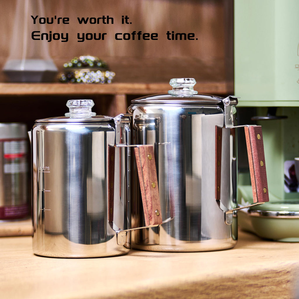 Stainless Steel 9 Cup Camping Coffee Percolator G86017
