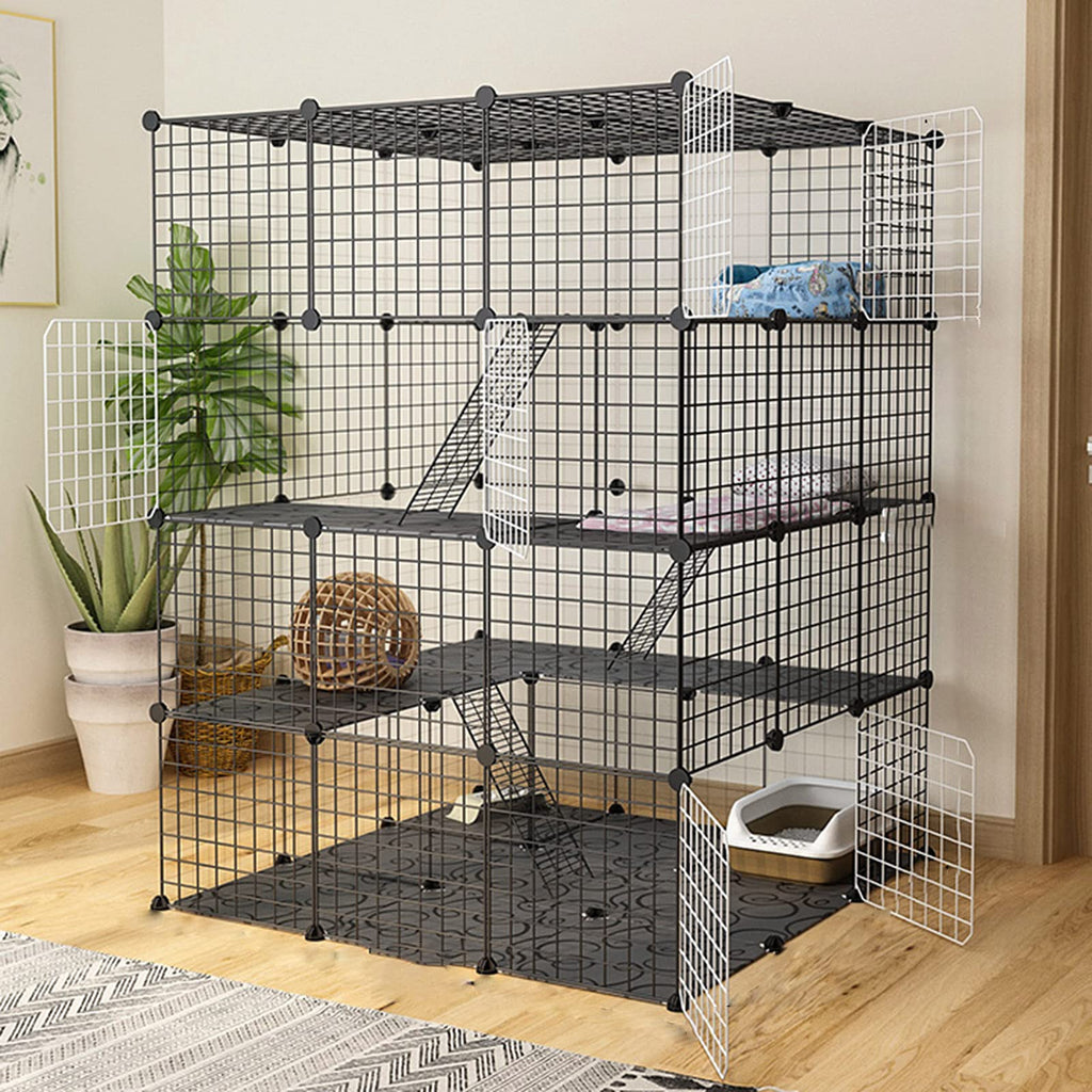 Metal Wire Small Animal Cage 111 * 111 * 146cm N12272