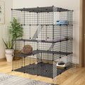 Metal Wire Small Animal Cage 111 * 111 * 146cm N12272