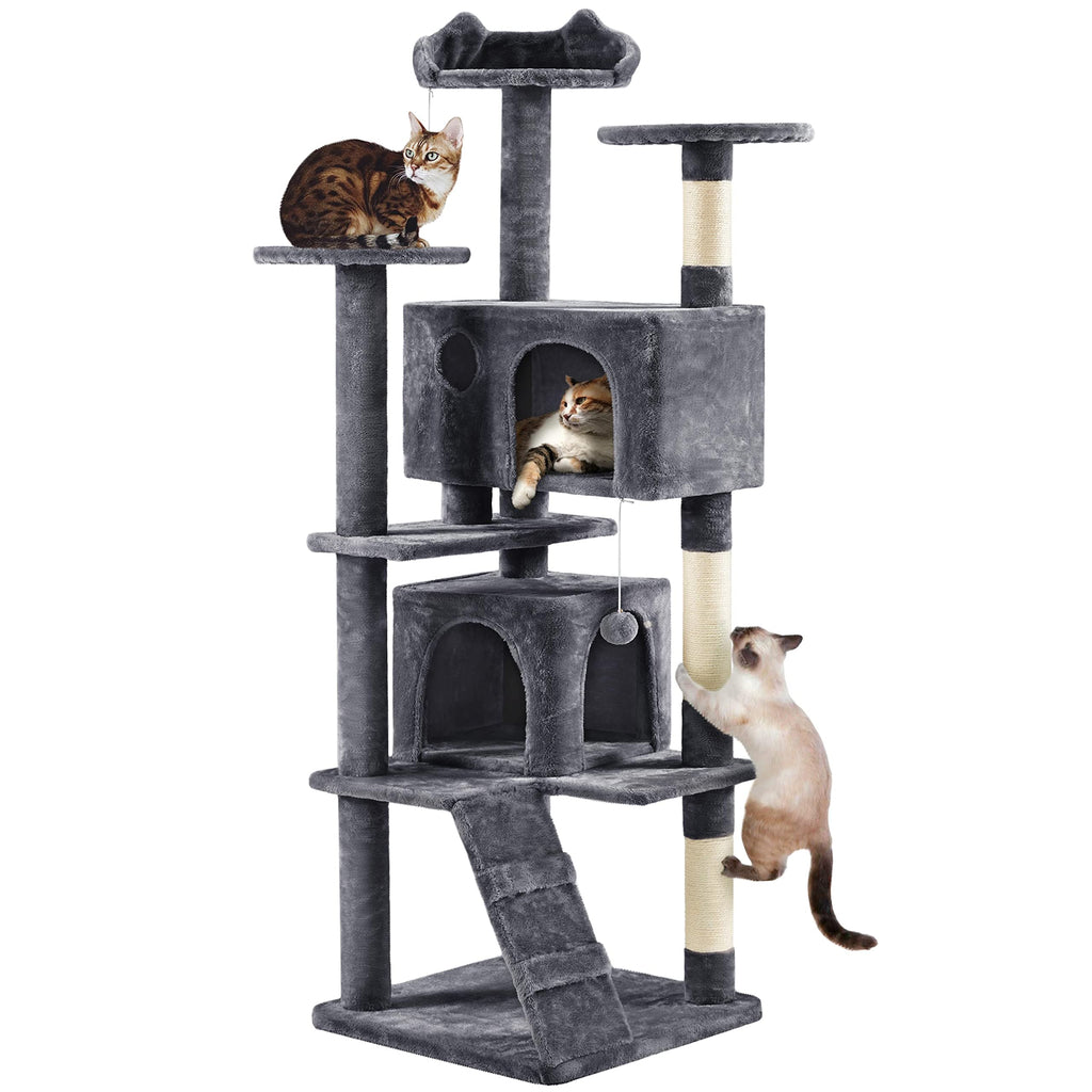 70in Multi-Level Cat Tree with Sisal Scratching Posts R714511