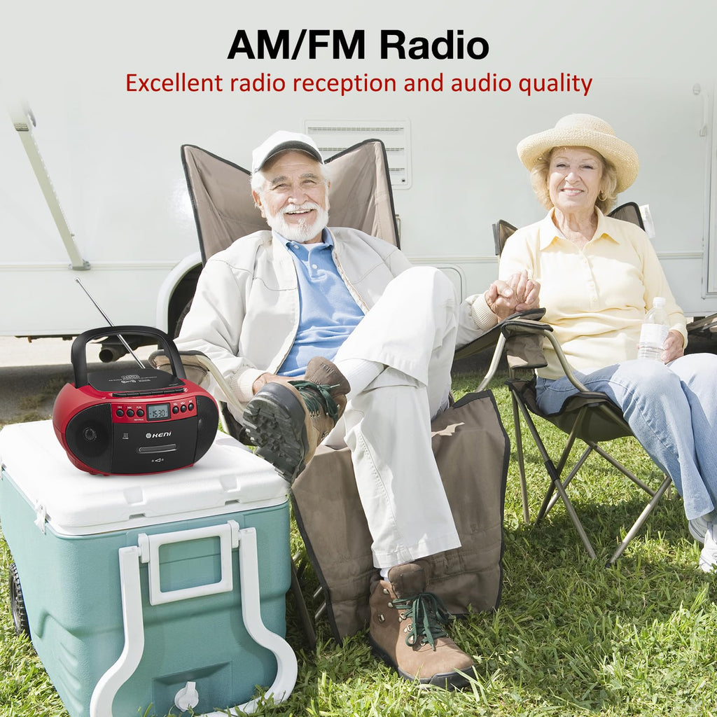 CD Cassette Player Boom Box with AM/FM Radio Y9267