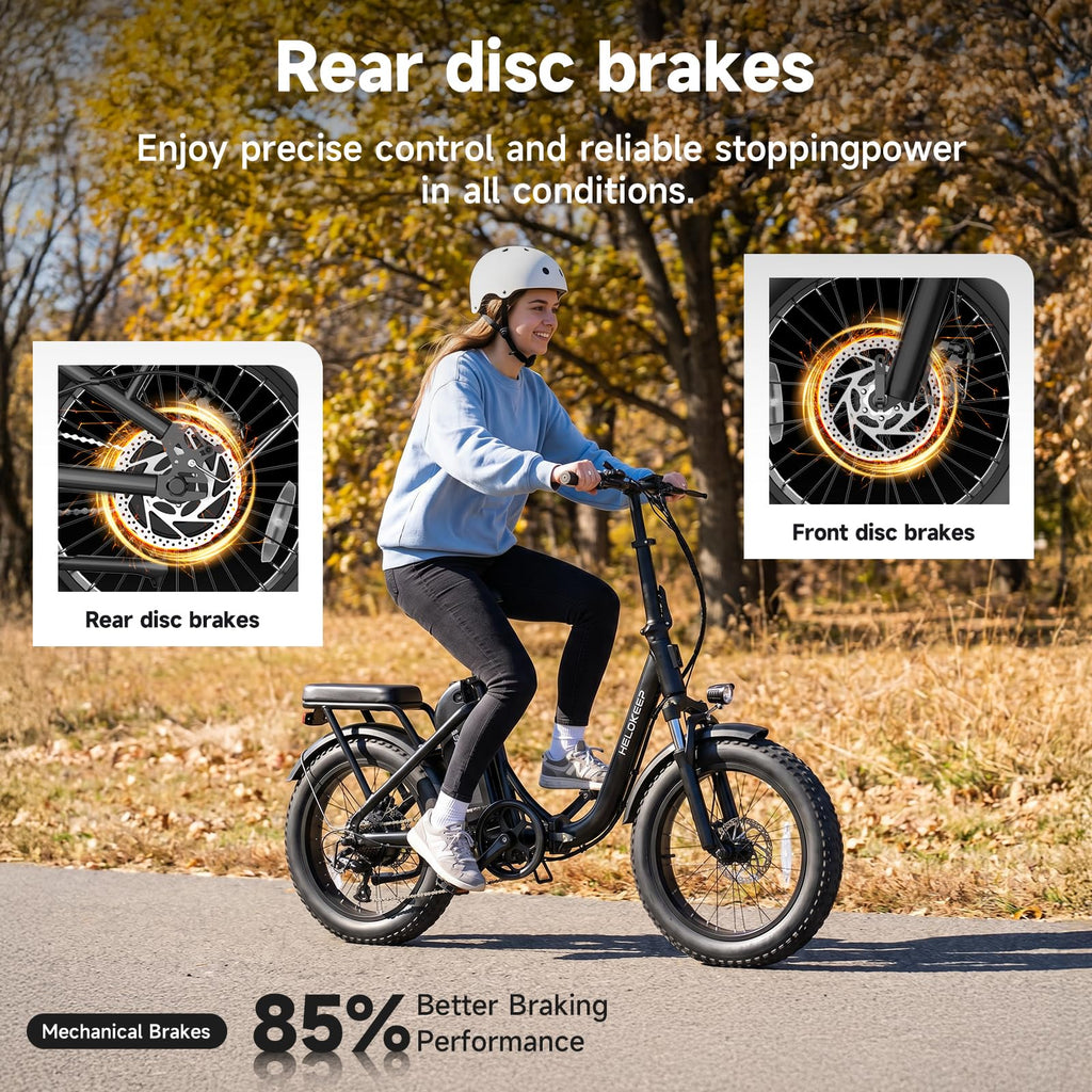 Folding Electric Bike with Rear Rack T3983