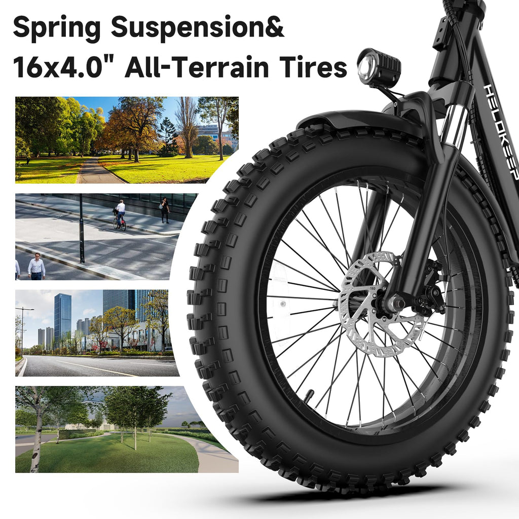 Folding Electric Bike with Rear Rack T3983