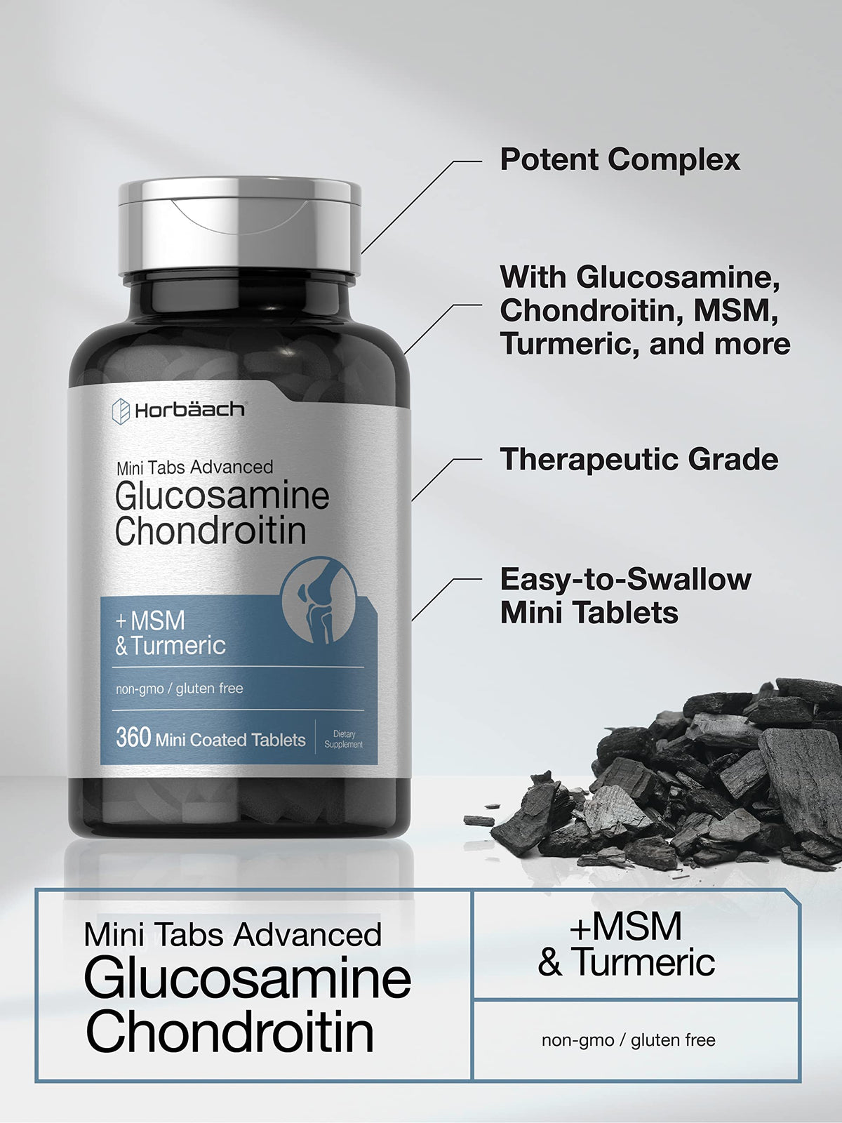 Glucosamine Chondroitin MSM Turmeric 360 Tablets L628106