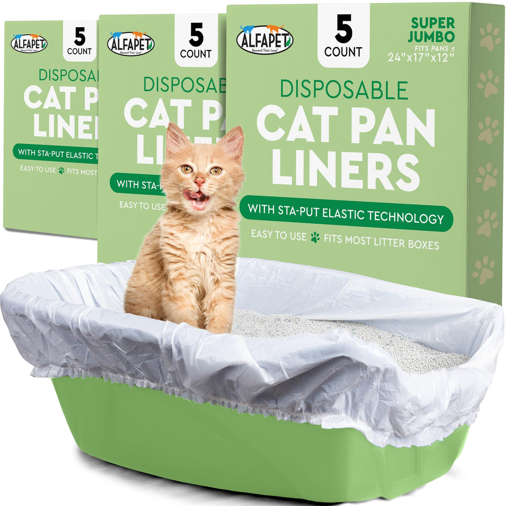 Super Jumbo 15Count Tear-Resistant Waterproof Cat Litter Box Liners R58386