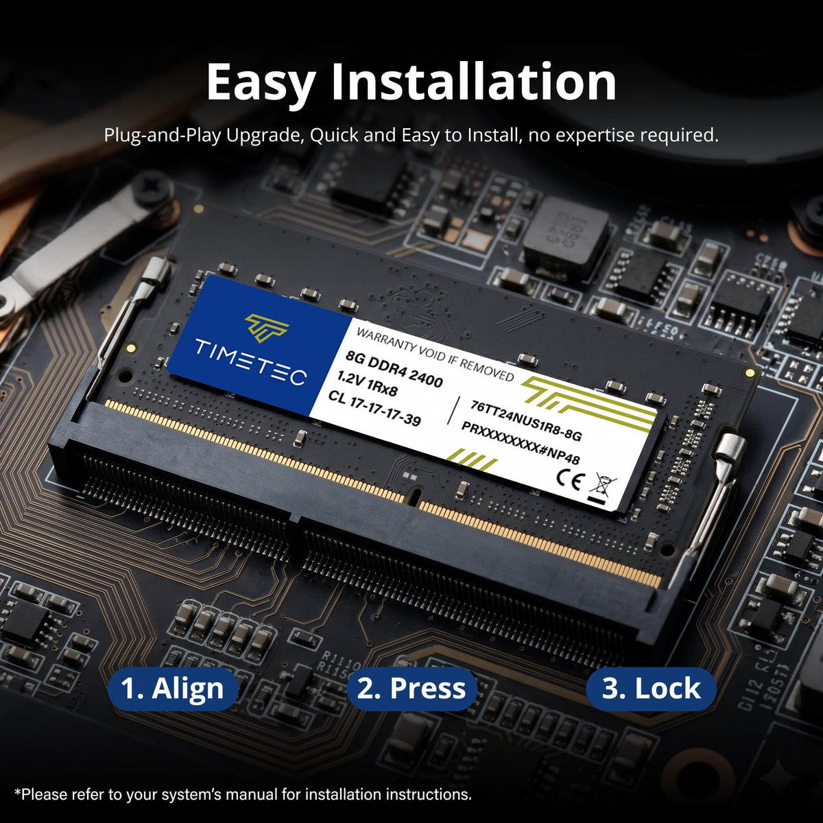 16GB Kit DDR4 2400MHz SODIMM Laptop RAM B39823