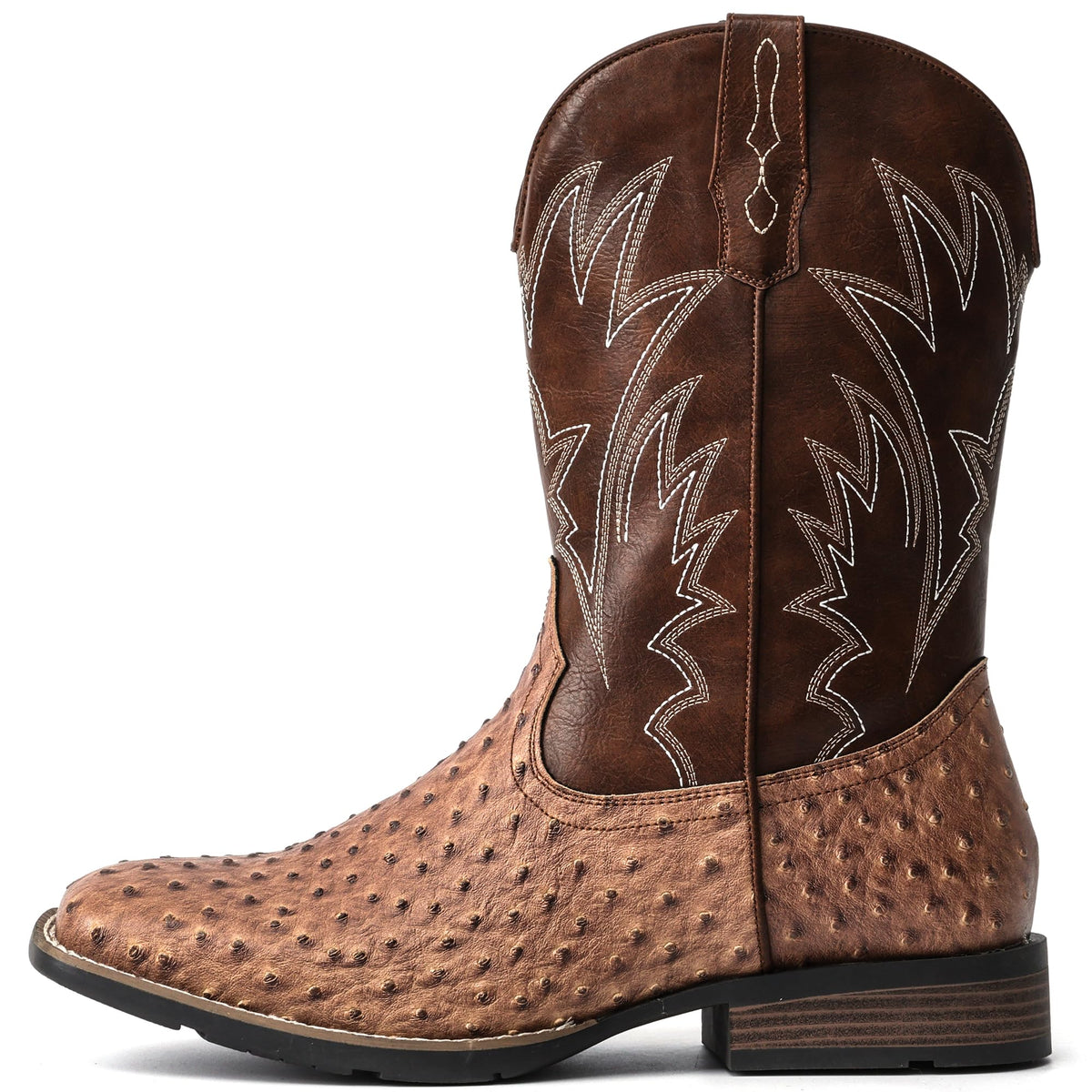 Cowboy Boots for Men Western Ostrich Embroidered Pull On Boots G706936