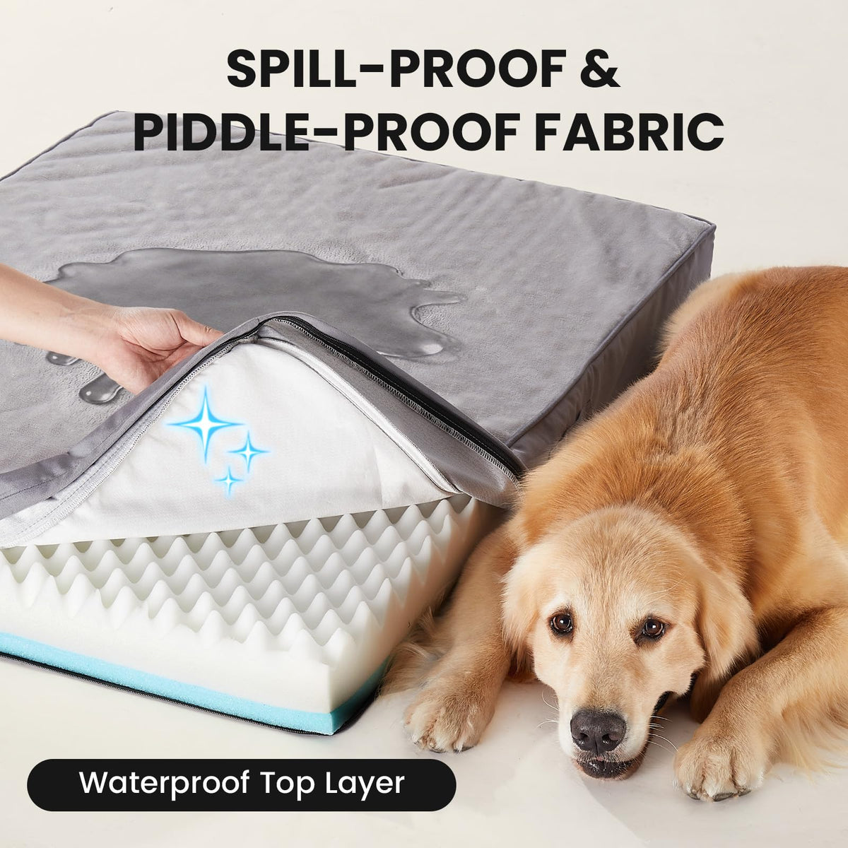 Large Reversible Memory Foam Dog Bed K855