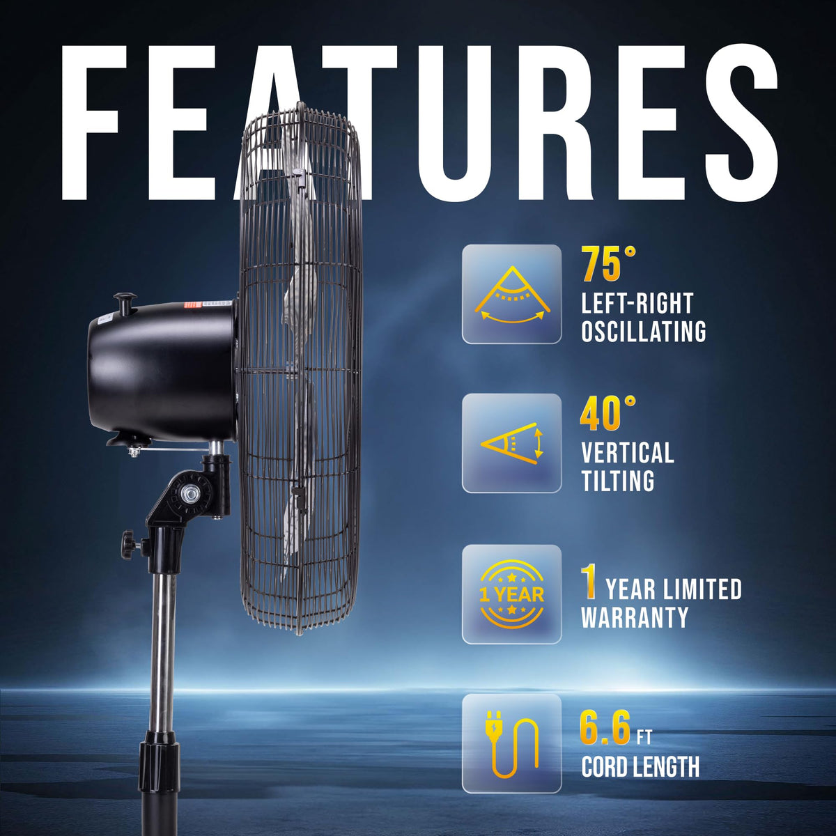 20” Oscillating Pedestal Fan, 3-Speed M175033