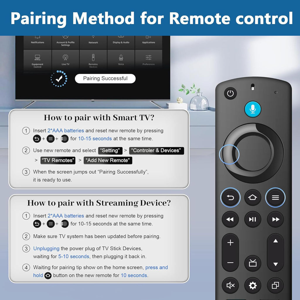 Voice Remote Replacement for Fire TV Stick and Smart TVs J52659
