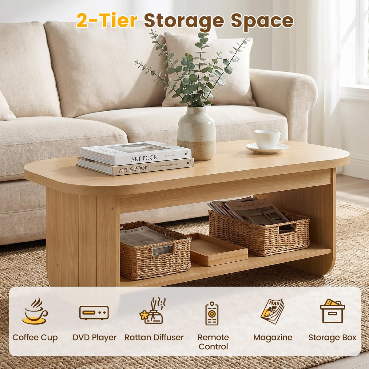 Oval Coffee Table I458