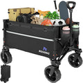 Collapsible Heavy Duty Wagon Cart with Wheels 120L Black T63926
