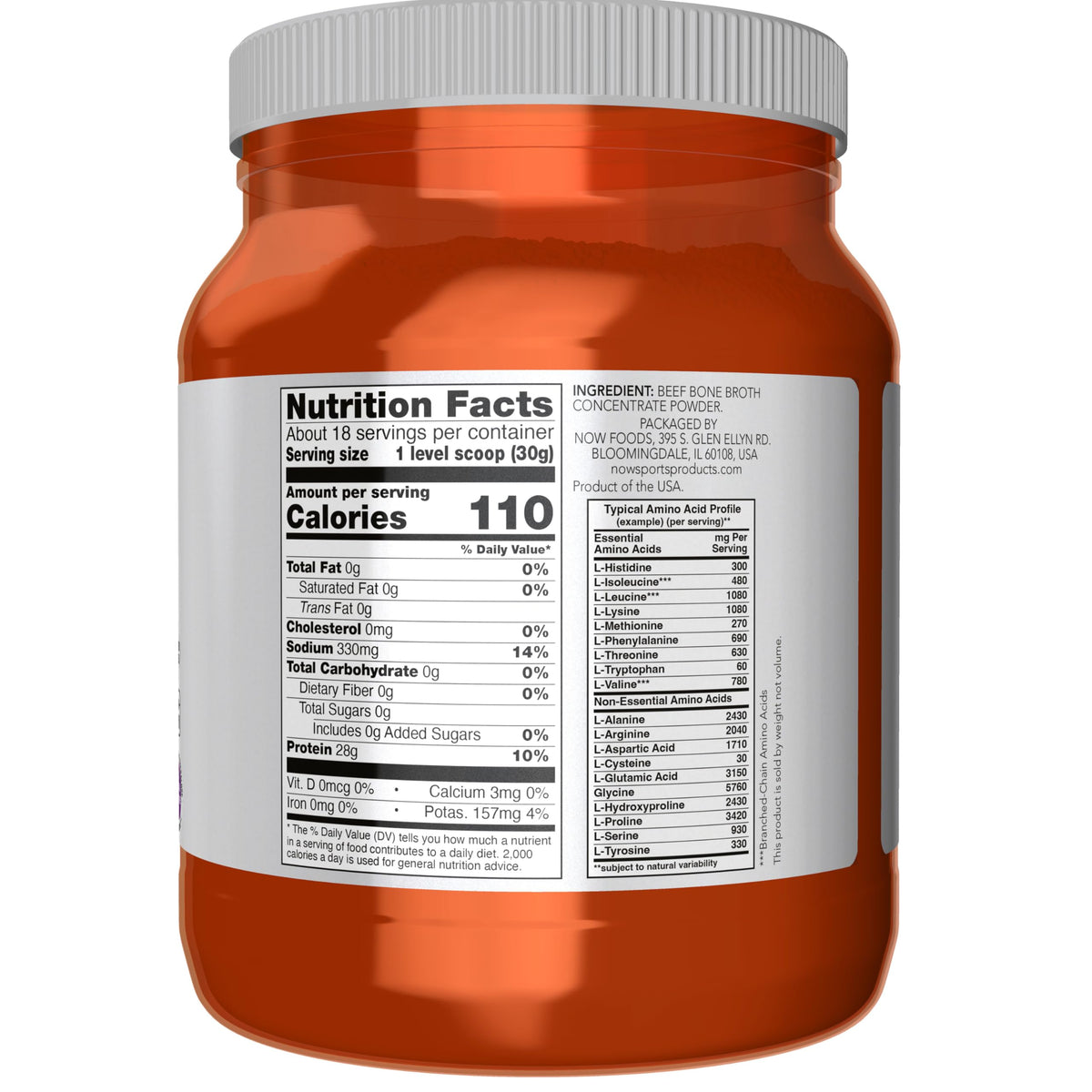 Beef Bone Broth Powder 1.2 lbs W74062
