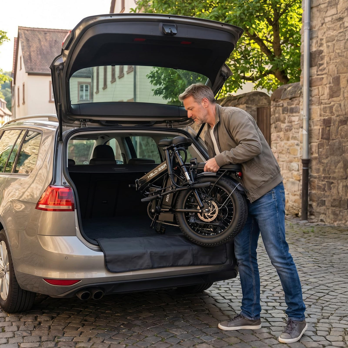 Folding Electric Bike with Rear Rack T3983