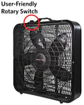 20" Box Fan, Black N9599
