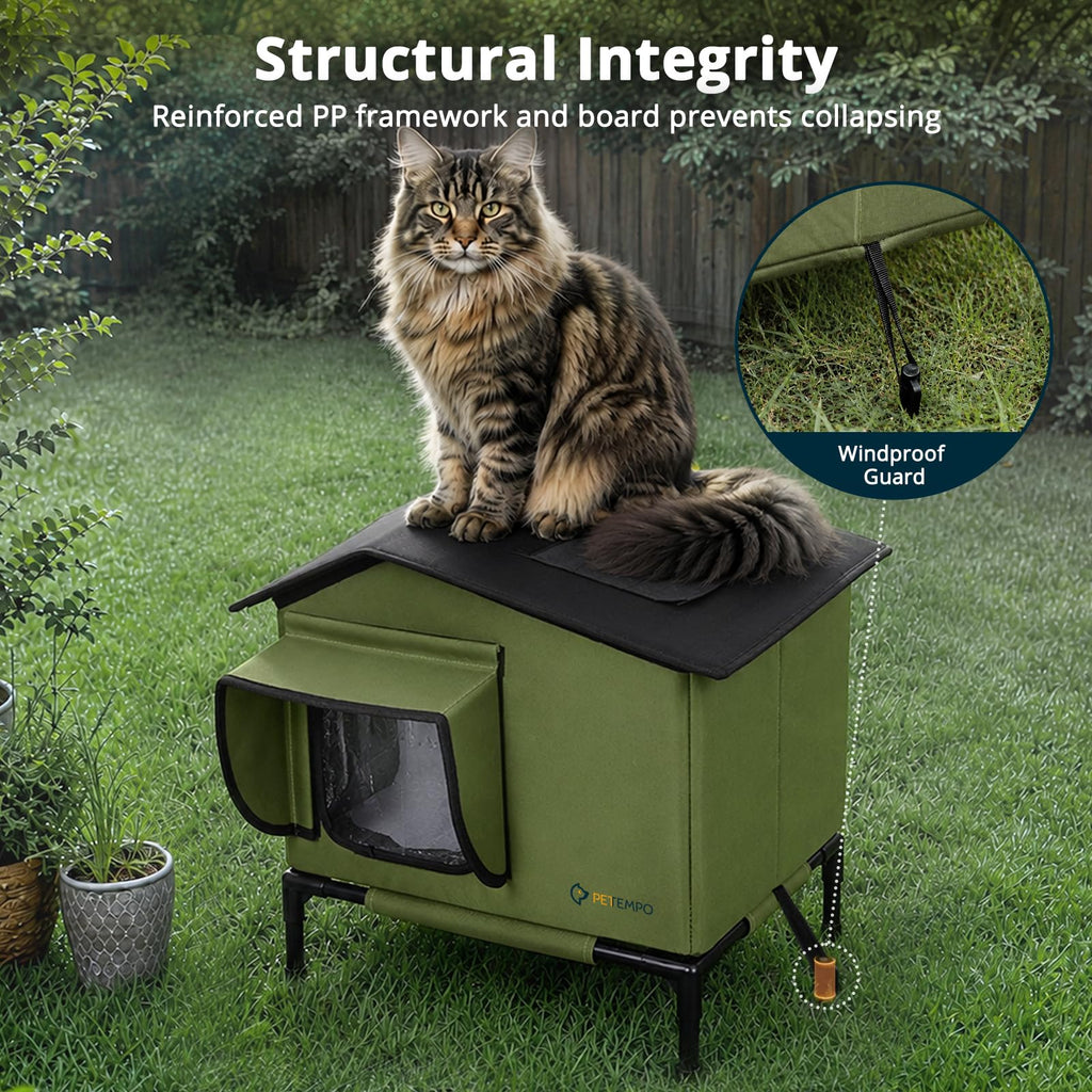 Weatherproof Insulated Outdoor Cat House R7334