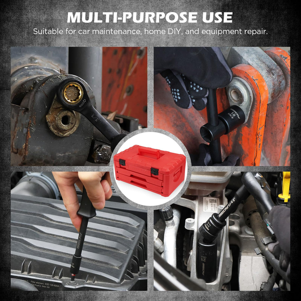 132-Piece SAE/Metric Mechanics Tool Set with Storage Case S980606