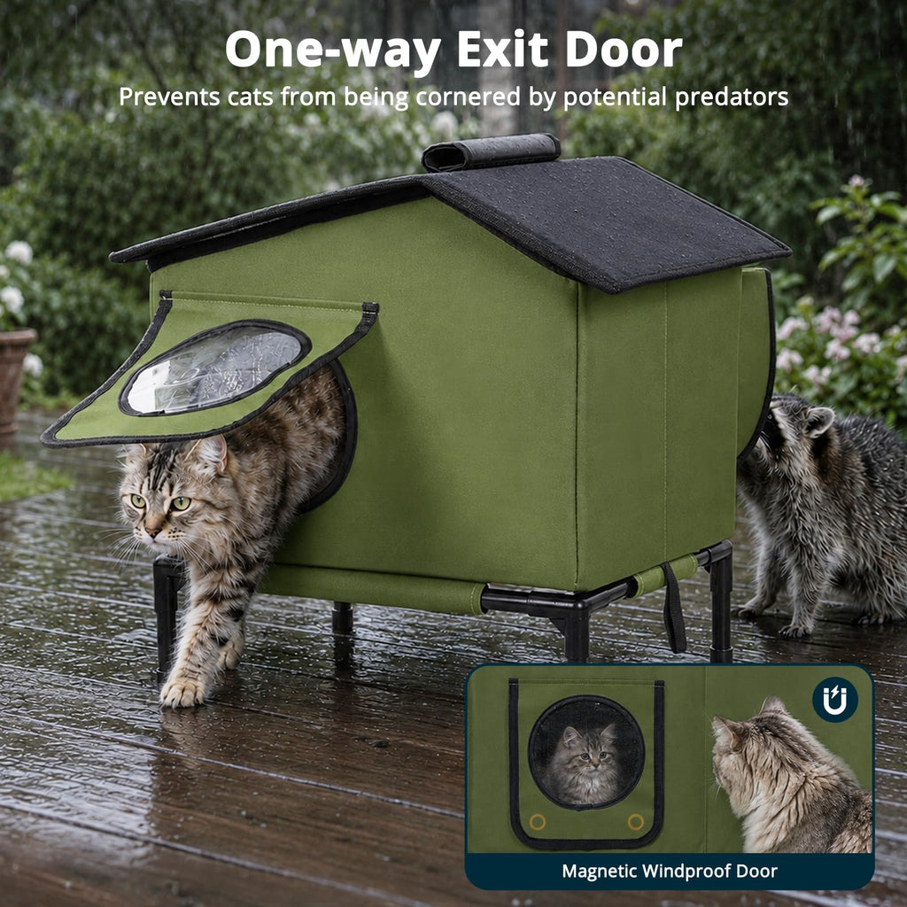 Weatherproof Insulated Outdoor Cat House R7334