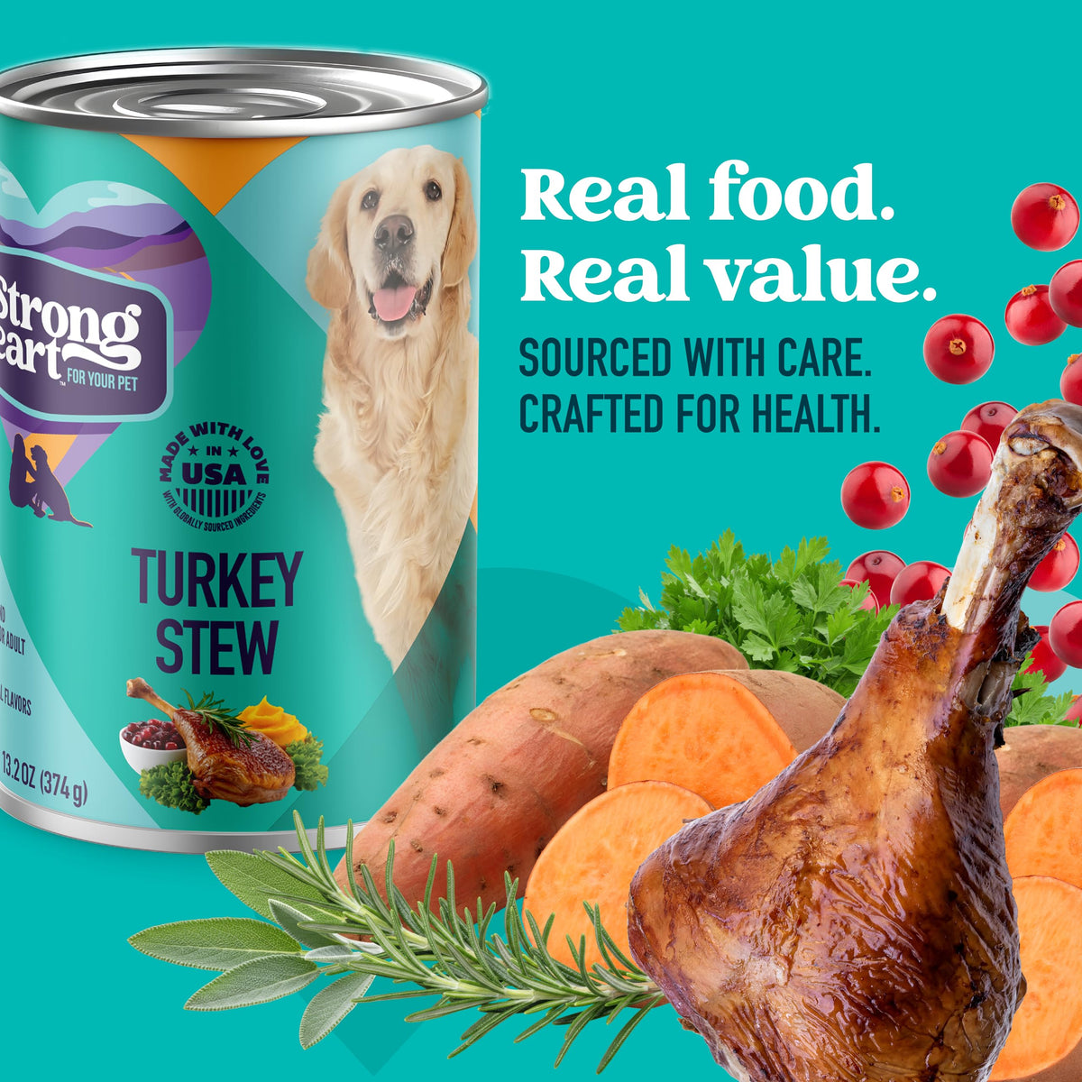 Turkey Stew Wet Dog Food 13.2 oz Can Pack of 12 O3391