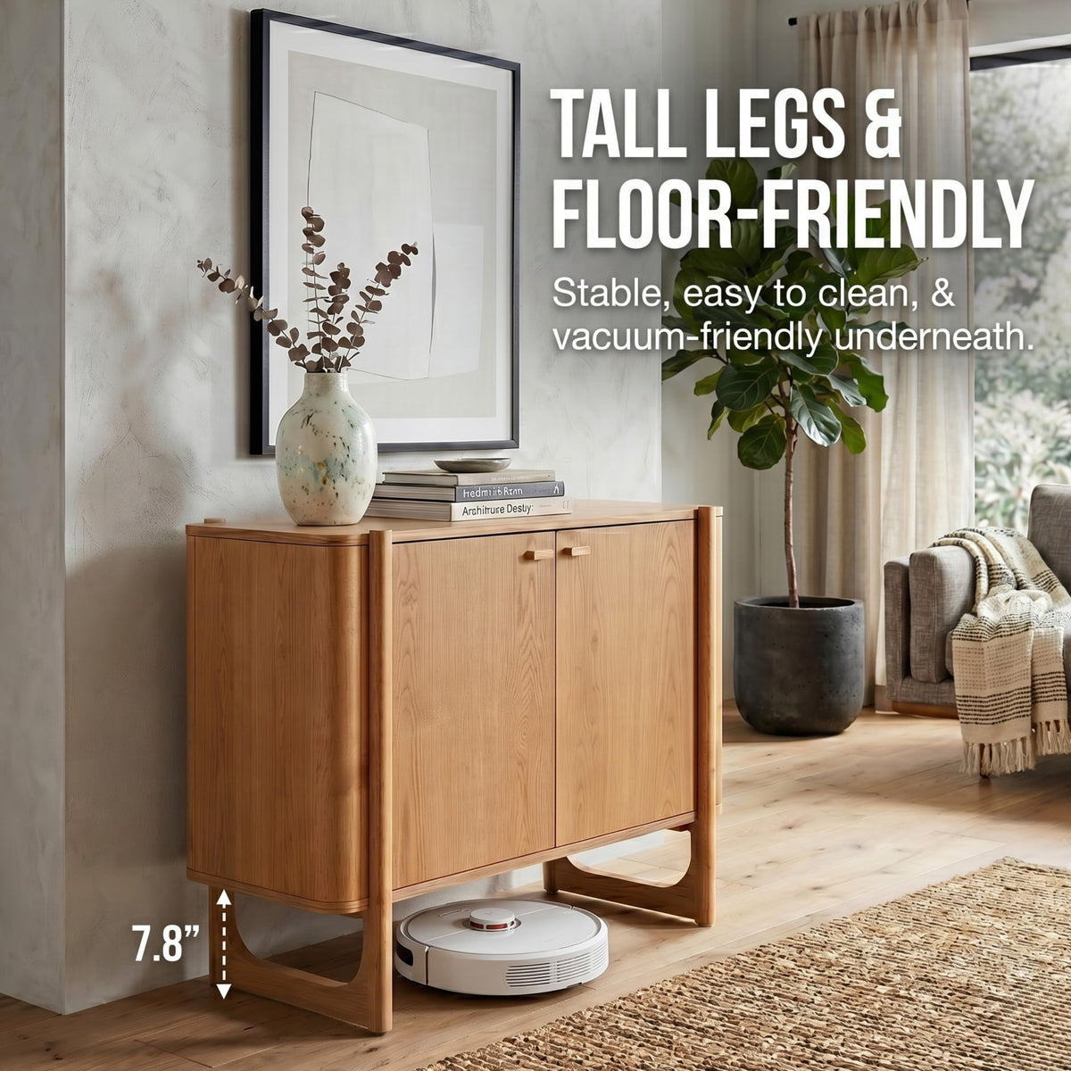 Solid Wood Accent Cabinet & Media Console Y375