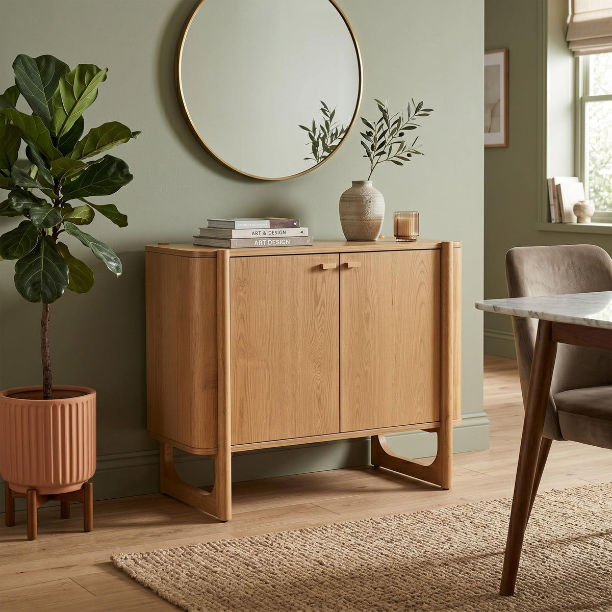 Solid Wood Accent Cabinet & Media Console Y375