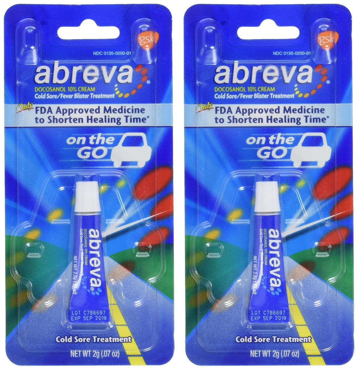 Cold Sore/Fever Blister Treatment, 2 gms (Pack of 2) I86154
