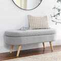 Oval Storage Bench with Rubber Wood Legs K834526