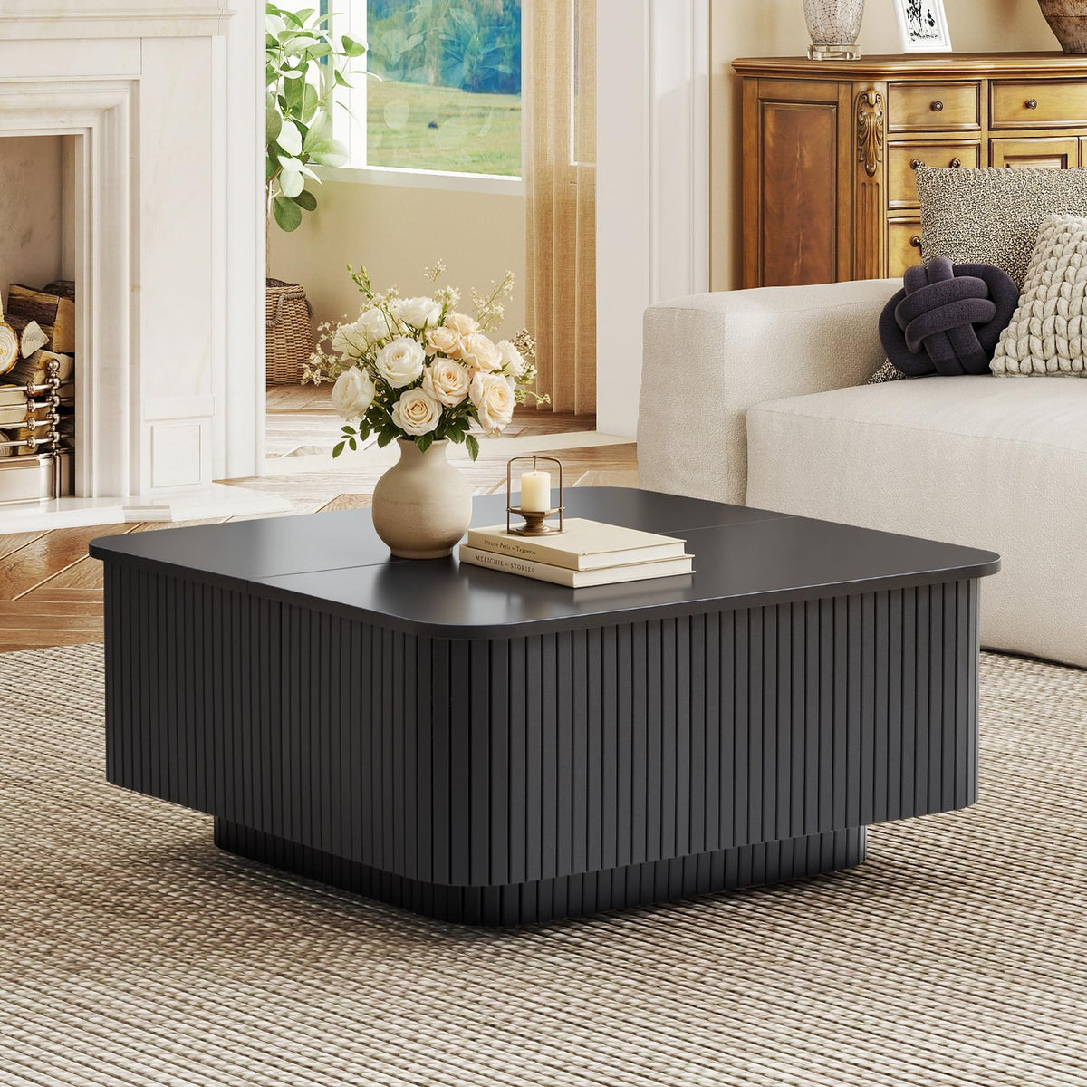 31.5" Square Coffee Table with Storage R883