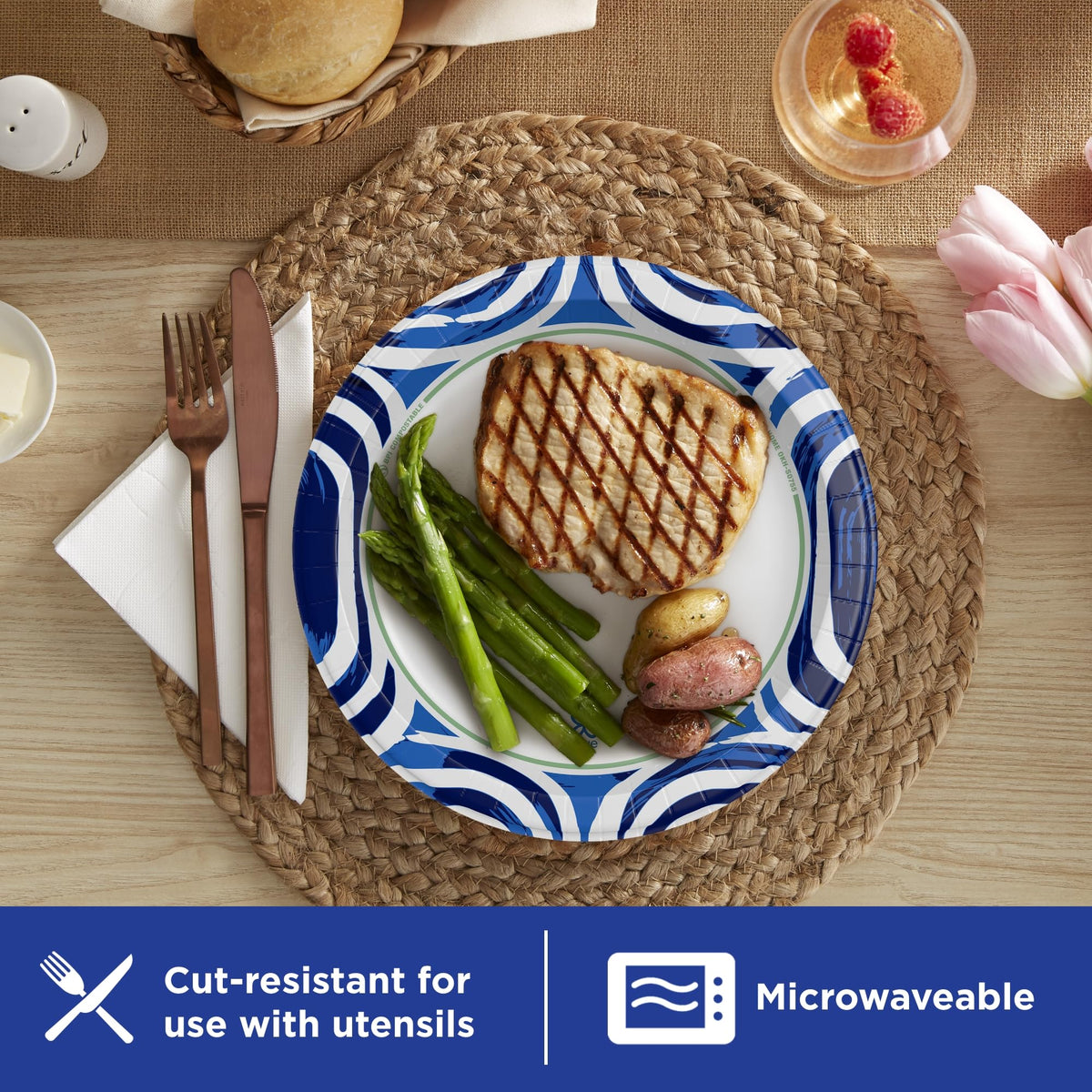 Large 10 Inch Heavy Duty Disposable Paper Plates Z1513