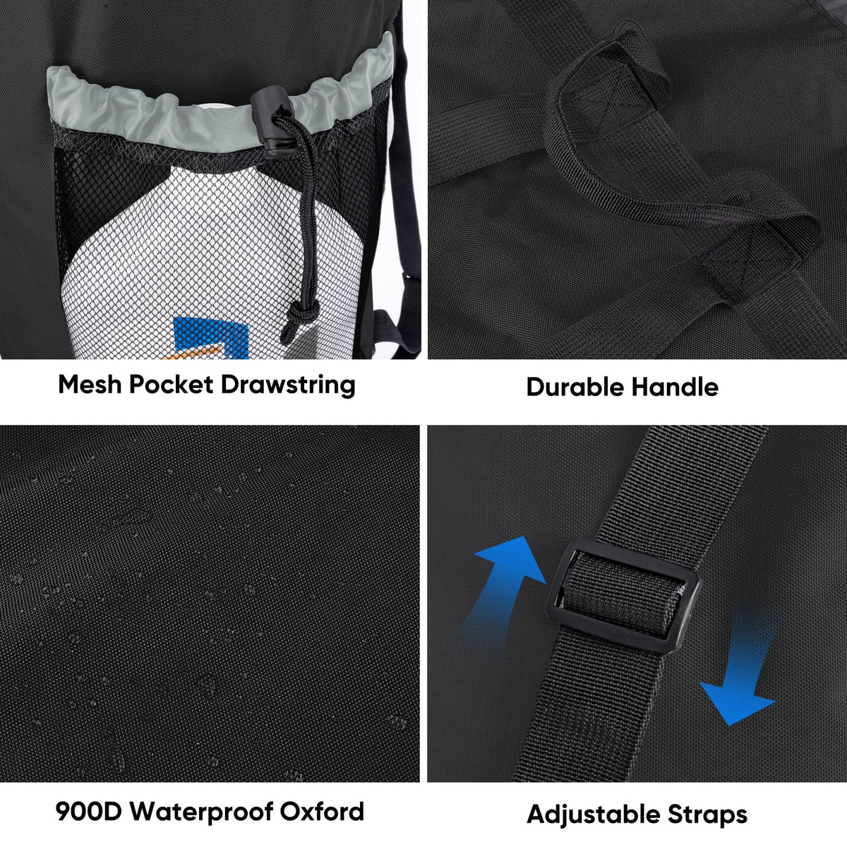 120L Oxford Laundry Bag Backpack with Shoulder Straps T3444