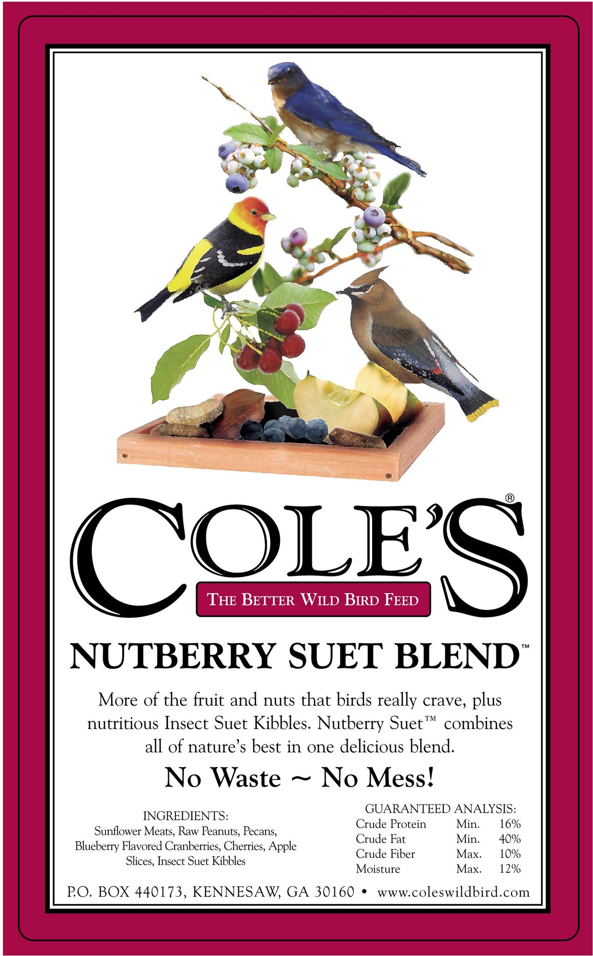 Nutberry Suet Blend Bird Seed, 20-Pound A44484