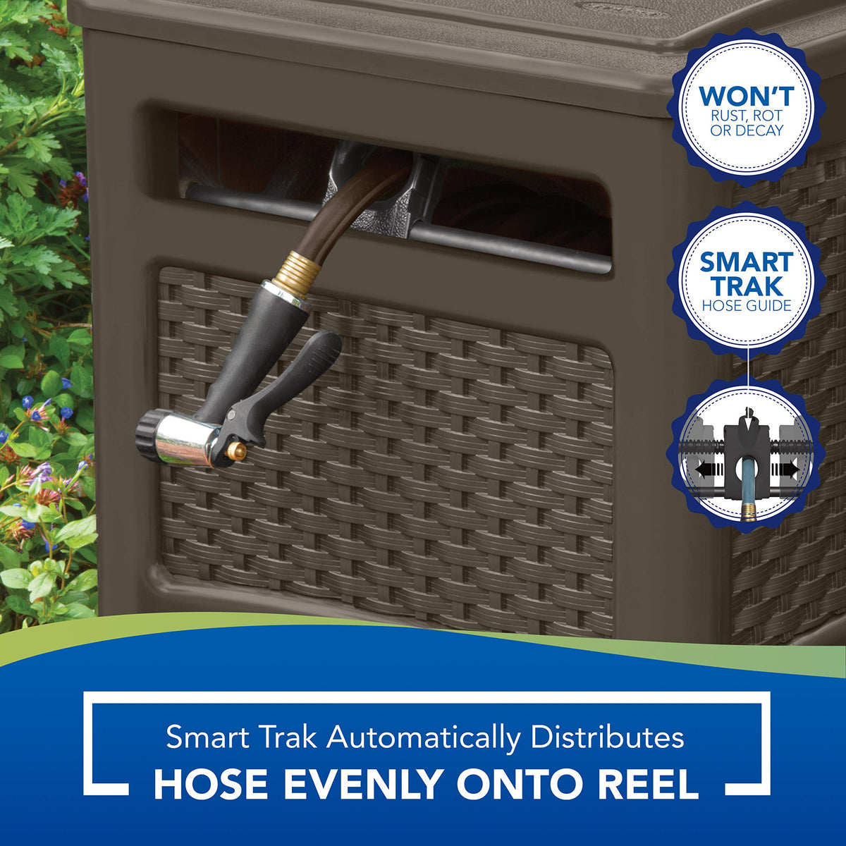 Outdoor Resin Wicker Hose Hideaway L300