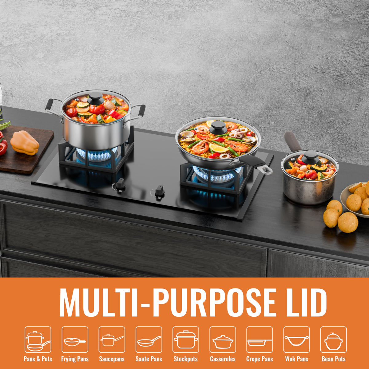 Tempered Glass Pot and Pan Lid 10.5 Inch Y82392
