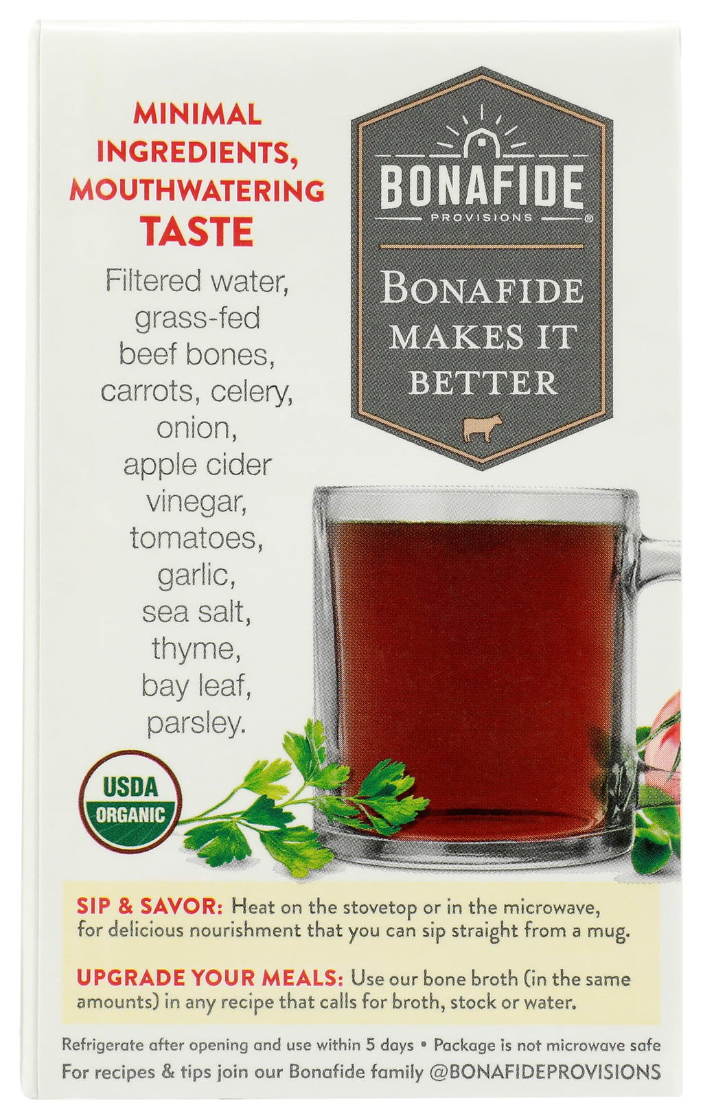 Organic Beef Bone Broth 16.9 Ounce C144836