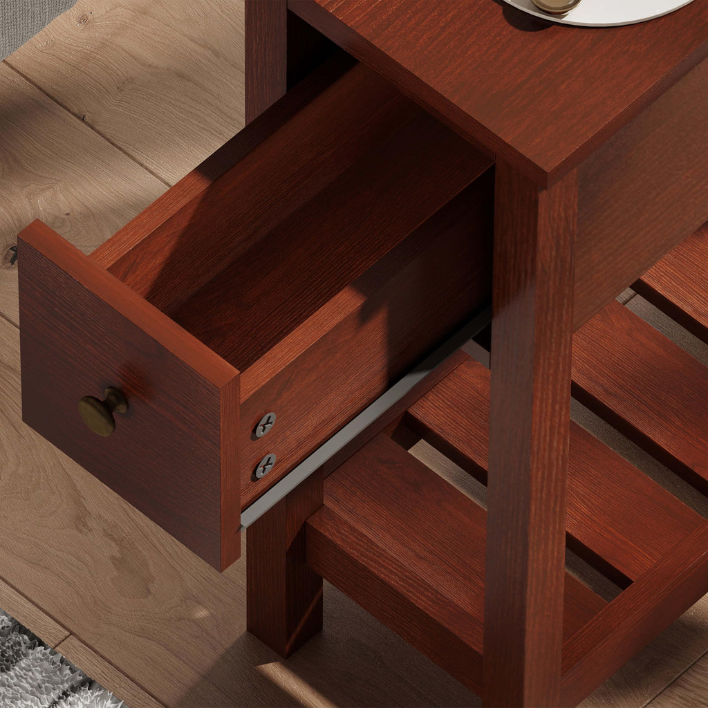 Narrow Side Table with Drawer Set of 2 N236260