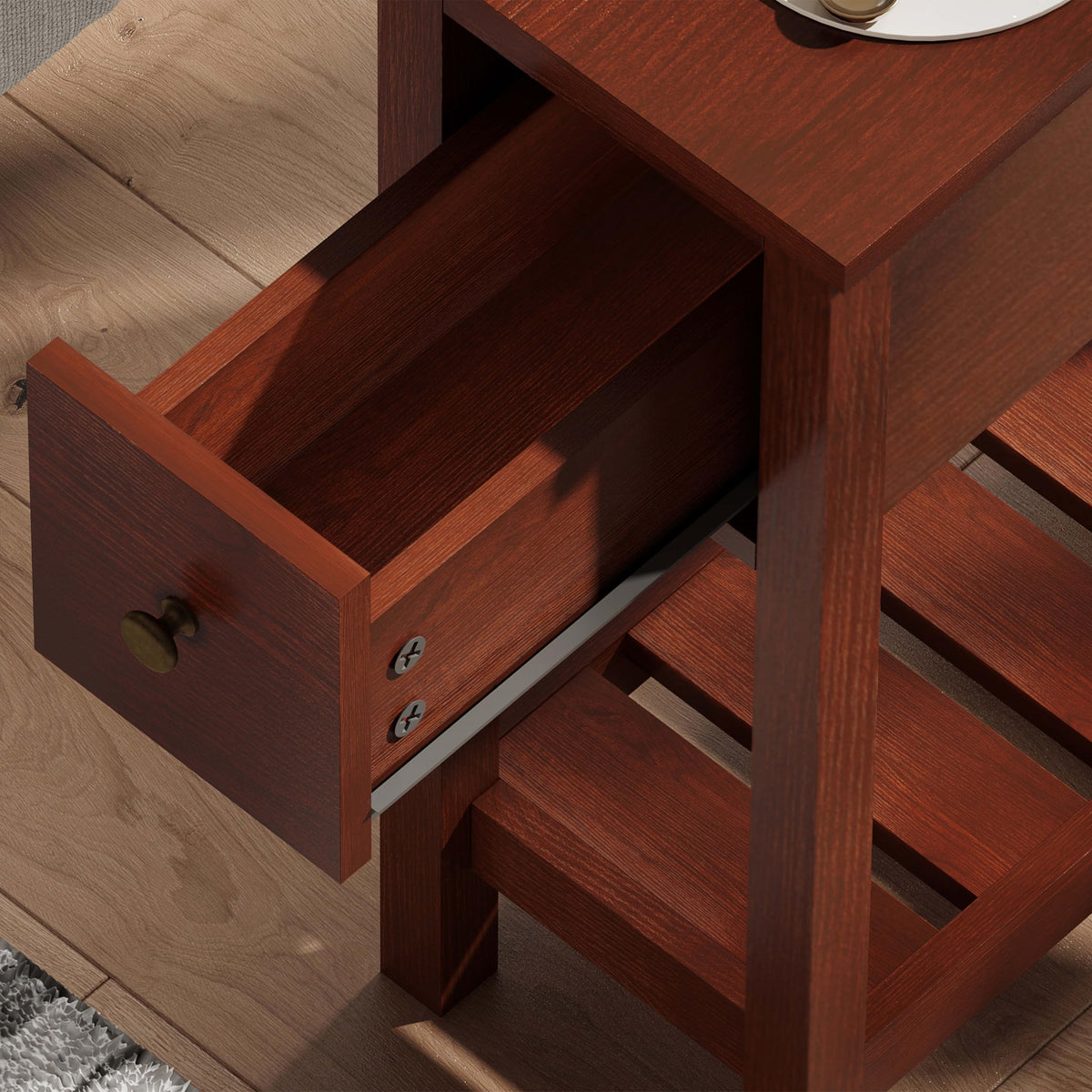 Narrow Side Table with Drawer Set of 2 N236260